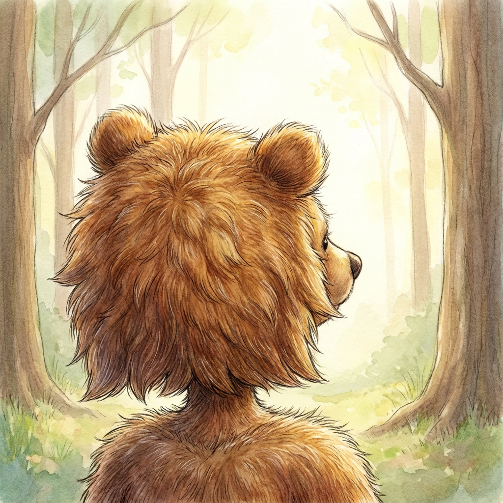 AI image generated of A simple silhouette of a person seen from behind with shaggy, messy hair.