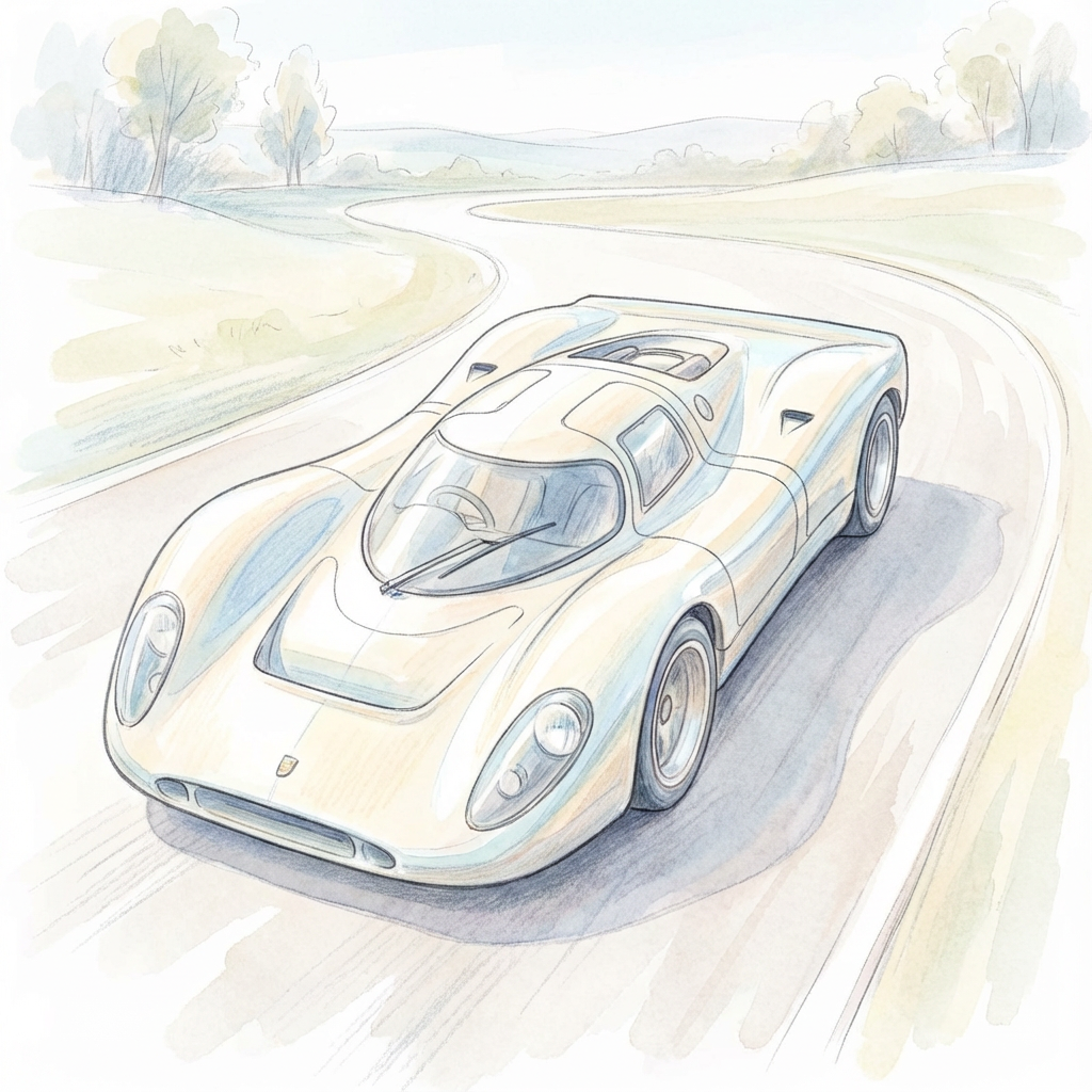 AI image generated of A rough sketch of a boxy car with wheels.